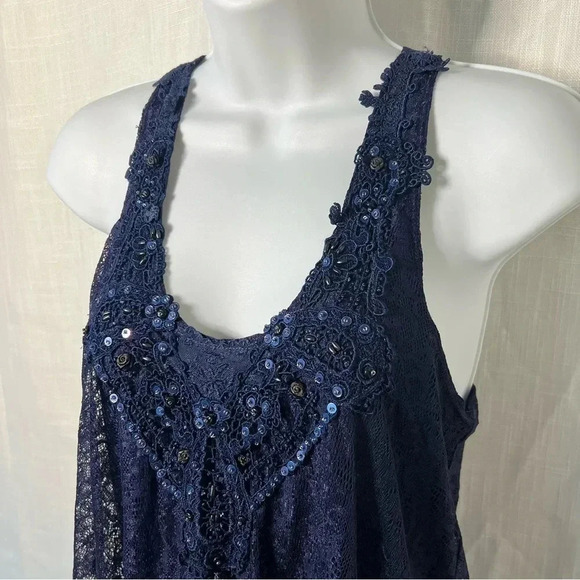 Free People Flowy Lace Baby Doll Tank Top - Picture 2 of 6